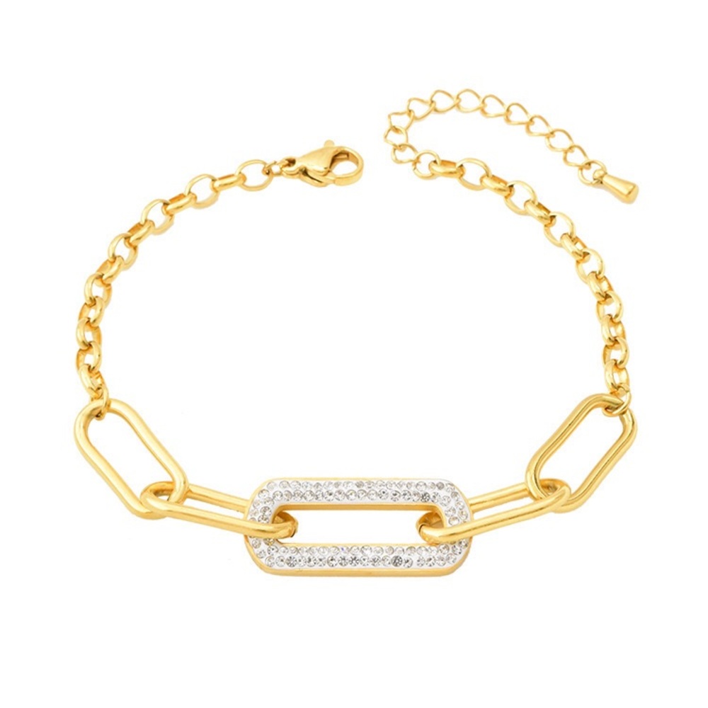Gold full diamond bracelet